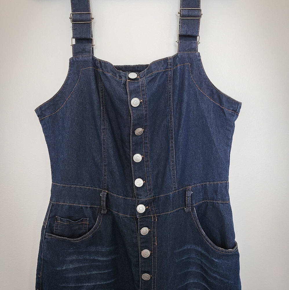 Demin flare overalls bell bottoms - denim jumpsuit